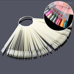 Nail Art Kits Sdotter Kunstnagels Tips Display Natuur Transparante Kleurenkaart Met Ring Polish Palette Stand Design Tools Manicure