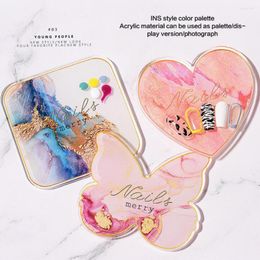 Nail Art Kits Shell Papillon Palette Couleur Mélange Dessin Peinture Plaque Gel Vernis Palette Acrylique Présentoir Manucure Outil