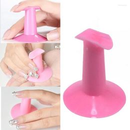Kits de arte de uñas Soporte de dedo elegante Soporte de manicura de plástico Soporte de suministros de estructura estable para mujeres Suministros de uñas