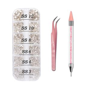 Nail Art Kits Tool Set 3D Decoratie Multifunctioneel voor beginners Portable Home Salon Tweezers Diy Manicure Point Drill Pen Fashion