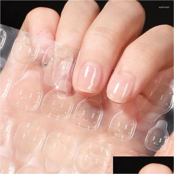 Kits de arte de uñas usable falso jalea pegamento de doble cara Tra pasta fina extraíble alta adherencia DIY herramientas de manicura conjunto de herramientas de uñas gota del Otjve