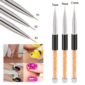 Nail Art Peinture Ligne Brosses Dotting Pen Gel UV Ongles Liner Polonais Brosse Manucure Dot Stylos Ongle Outil