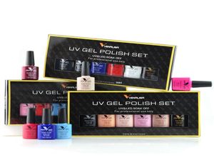 Nail Art Soak Off gel nagellak Set UV LED kleurgel Poolse topjaat manicure hele lakbasis6837137