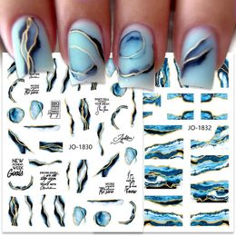 Autocollants à nail art encre fleuris