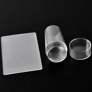 Nail Art Templates Clear Jelly Silicone Estampado de Uñas Nail Stempelen Plaat Schraper Cap Transparante Chiodo Stamp Nail Art Templates