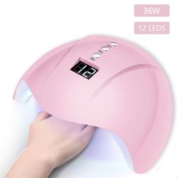 Nail Art Tool 36W UV LED Lamp Nail Dryer voor alle typen Gel USB 12LEDS UV-lamp voor machine uitharden met timer 30s / 60/99S