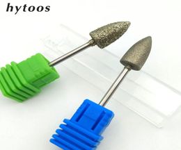 Nail Art Tools Nail gereedschap Booraccessoires Bits Hytoos Big Diamond Nail Boor Bit 332 Quot 3 Grit Pedicure Bits Rotary Burr1356744