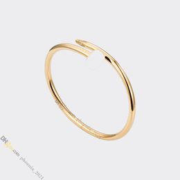 Diseñador de brazalete de uñas Diseñador de joyas para mujeres para mujeres Titanium Bangle Gold-Gold Gold nunca desvaneciendo, pulsera de oro, tienda/21621802