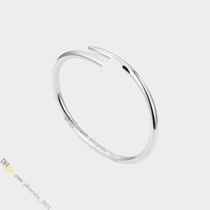 Bracelet à ongles de créateur, bijoux de créateur pour femmes, bracelet en acier titane plaqué or, ne se décolore jamais, non allergique, argent, magasin/21621802