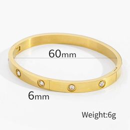 Nagelarmband Designer Mode Charme Sieraden Koreaans Nieuw Paar Armband Band Diamant Titanium Staal Rose Gouden Armband Meisje Kerstcadeau sieraden accessoires