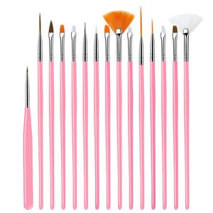 Nail Brush For Manicure Gel Nail Art 15Pcs/Set Ombre Brush For Gradient For Gel Nail Polish Painting Drawing