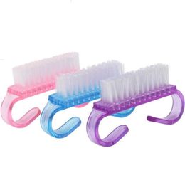 Brosse à ongles Soft Nettoyage Nettoyage Nail art Manucure Outils Nettoyant pour Acrylic Accessoires Onegles Gel DIY Kit