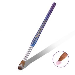 Nagelborstels 100% puur Kolinsky acrylborstel UV-gel Carving Pen Borstel Vloeibaar poeder DIY Nageltekening Geplooid Hout Nail Art Brush 10-18 230922