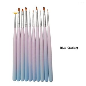 Pinceles para uñas, 10 Uds., pincel para manicura, delineador de arte, bolígrafo para pintar, herramienta de Gel UV acrílico B-28