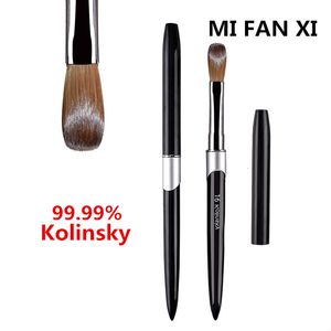 Nail Brushes 1PC Brush Kolinsky Sable Acrylic UV Gel Carving Pen Liquid Powder DIY Drawing 230606