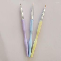 Pinceaux à ongles 3 pièces acrylique français rayure Art Liner brosse ensemble 3D conseils manucure dessin stylo UV Gel peinture outils