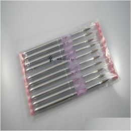 Brosses à ongles Kolinsky cheveux acrylique brosse avec emballage individuel A30pcs/lot 6 8 10 livraison directe santé beauté salon d'art DHBTM