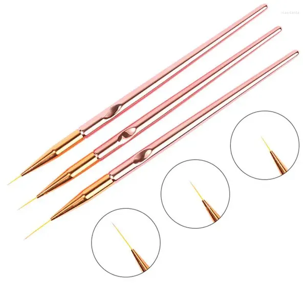 Brosses à ongles Liner Art Line, manucure facile, pointes de Gel Uv, Design de qualité professionnelle, manucure fine, poignée en métal efficace, bricolage