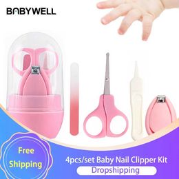 Nagelverzorging 4-delige/set Baby Nail Clipper Kit Baby Health Care Kit Tool Trimmer Nail Clipper met opbergdoos Baby Nail Fi Set WX