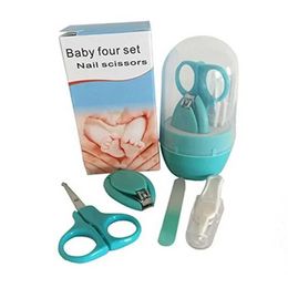 Nagelverzorging Baby Nail Clipper Kit Baby Health Kit Tool Trimmer Nail Clipper Strap Storage Box Baby Nail Fi Set Care WX