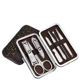 Outils de soin des ongles ensembles de manucure coupe-ongles ciseaux à ongles pince à épiler manucure ensemble de pédicure Kit de toilettage de voyage 7 pièces/lot