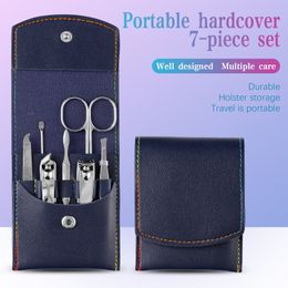 Nagel Clippers 7 -Piece Nail Clippers Set Beauty Manicure Tool Set huishouden Roestvrijstalen oor lepel nagelsnagels vouwzak draagbare nagel 230425