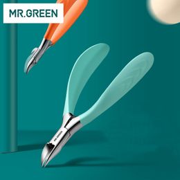 Coupe-ongles MR.GREEN Outils de manucure Professionnel en acier inoxydable Ongles épais Incarnés Cuticule Nipper Tondeuse Pince Ciseaux Coupe-ongles 230619