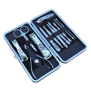 Nagelknipper Professionele manicureset Roestvrijstalen manicure-pedicureset Case Nails Clipper Kit Travel Home Nail Care Tools x0801