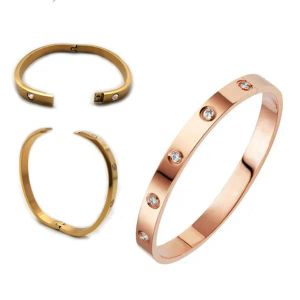 Bracelet personnalisé pour hommes et femmes, bijoux de luxe de styliste, en acier titane, simple, amoureux de la mode, cadeau de fête de fiançailles, de mariage, bracelets pour femmes, bijoux