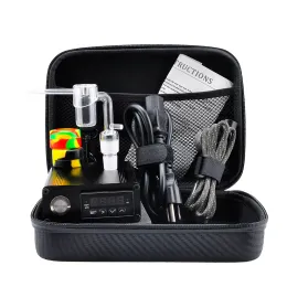 Nail Dab Nail Box Kit Controlador de temperatura de 100 W Bobina Kavlar con clavos de cuarzo Kit completo para pipa de vidrio Bong Accesorios para fumar de silicona