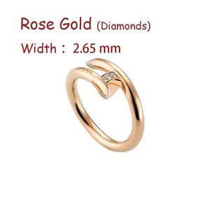 nagelontwerper ring mannen ring liefde ring verloving trouwring ringen ontwerper gouden ringen ringen voor vrouwen titanium cadeau schedel schedel niet vervagen gratis verzending