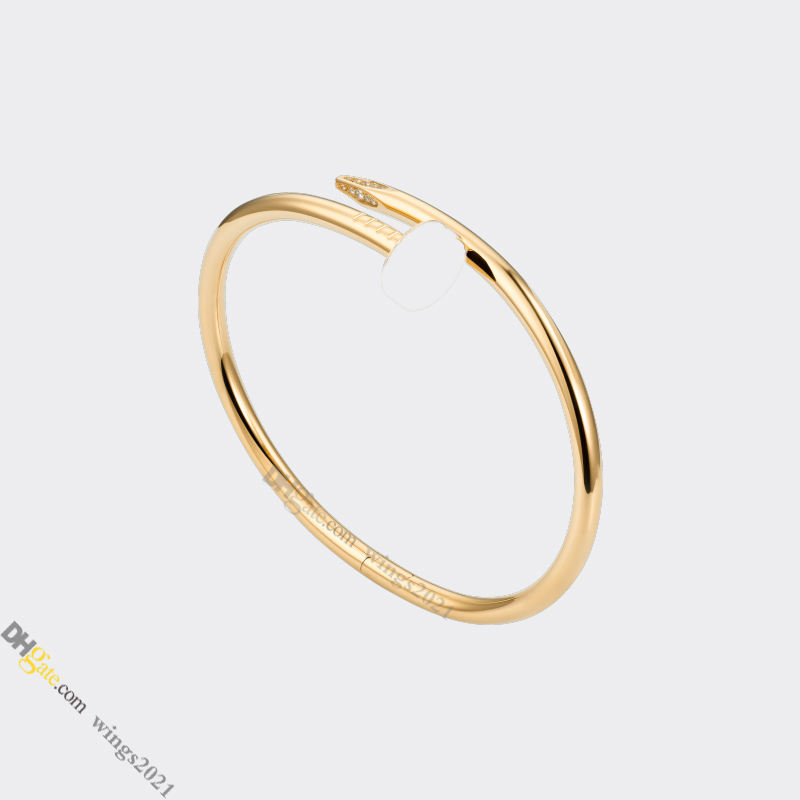 nail diamond jewelry for women designer bracelet Titanium Steel Bangle Gold-Plated Never Fading Non-Allergic, Gold Bracelets; Store/21417581