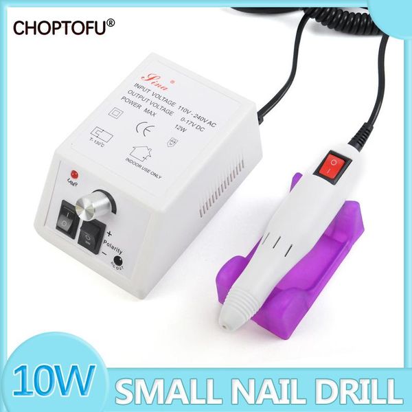 Accesorios para taladro de uñas, 5 colores, 10W, eléctrico profesional, 20000rpm para manicura, pedicura, pulidor de Nosie bajo, máquina de esmerilado