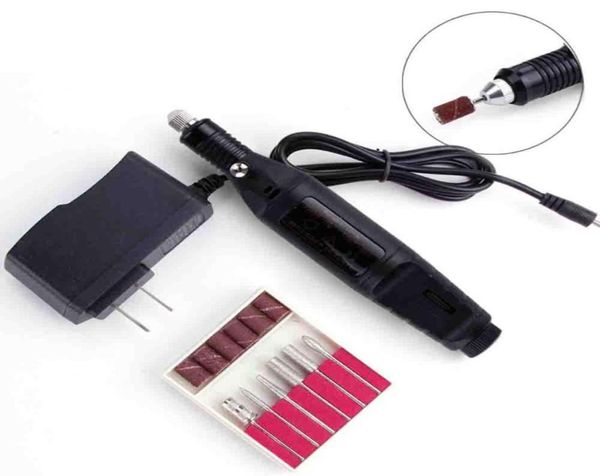 Accessoires de forage à ongles Machine électrique pour manucure Power Art Pen Milling Bits Bits Pédicure Nai File Polish Forme Tool 1 Set1094310