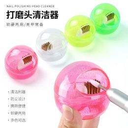 Nagelboorbit reinigingsborstel Koperdraad Verwijder stofreinigingskoffer harde boormalende kop zacht borstel reiniger nail art tool