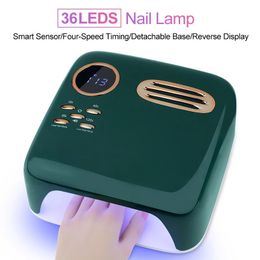 Sèche-linge 72W lampe à LED UV Nail avec minuterie intelligente Mémoire de minuterie DIGNAGE Affichage de curling Lampe pour tous les ongles de vernis à ongles Gel lampe 231227