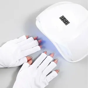 Nageldrogers 1 paar anti uv handschoenen schildhandschoen fingerloze manicure kunstgereedschap led