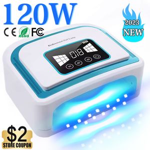 Sèche-ongles 120W Lampe UV rechargeable avec batterie intégrée 2023 Sèche-linge LED sans fil Polisseuse GEL Wirelessuse Salon Tools 230704