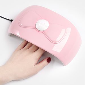 Nageldrogers 1 stks roze boogdroger 52W draagbare USB -kabel Home Gebruik lamp voor het drogen van uithardingsnagels vernis met 18 stks kralen UV LED 230814