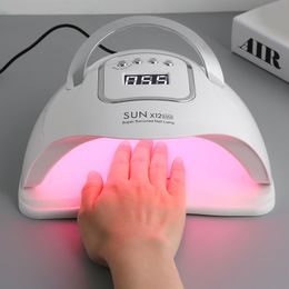 Secadores de uñas 280W SUN X12 / X11 MAX UV LED Lámpara de uñas para manicura Máquina de secado de esmalte de gel para uñas Secador de uñas inteligente profesional Herramienta de salón 230824