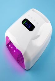 Séchoirs à ongles 28800mAh lampe UV rechargeable Light rouge 96W GLUE BAKER MANICURE LED POTHERAPY professionnel5777353