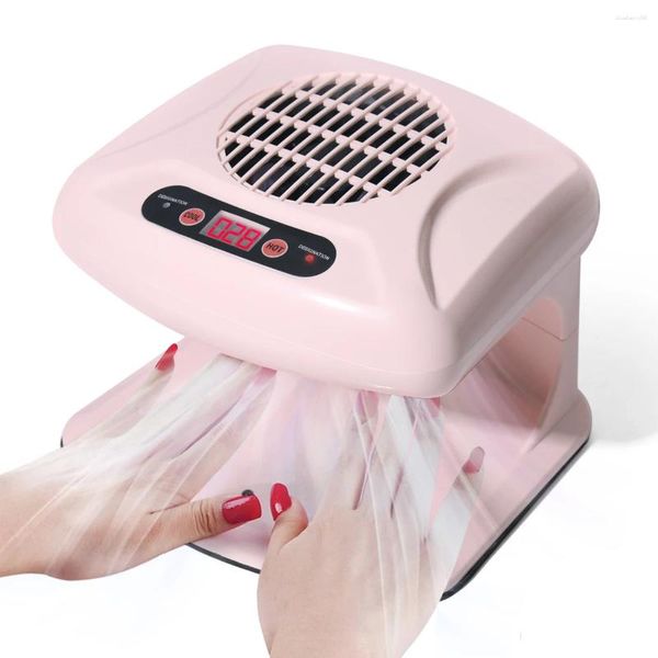 Sèche-ongles 300W Sèche-linge à air froid Ventilateur de manucure Capteur automatique infrarouge Chaud Souffleur de vent froid pour vernis à durcissement rapide