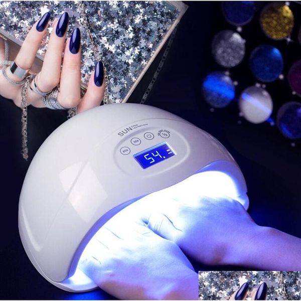 Séchoirs à ongles 48W Sèche-linge double UV lampe à LED Gel Lampe de polymérisation avec minuterie inférieure 30S / 60S Affichage LCD pour les ongles Drop Delivery Health Dhstu