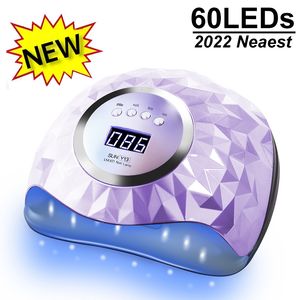 Nageldrogers 60leds nageldroger LED NAIL LAMP UV -lamp voor het genezen van alle gel nagellak met bewegingsdetectie manicure pedicures salon gereedschap machine 230407