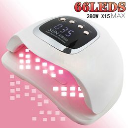 Secadores de uñas 66 LED Lámpara de secado de uñas Led Manicure Manicure Manicure para curar la lámpara de uñas de esmalte de gel con el sensor de autos 230811