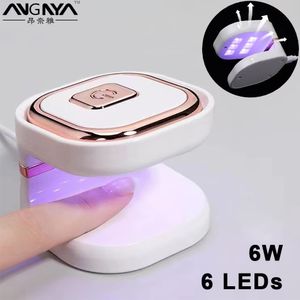 Sèche-ongles 6W Or Rose Mini Sèche-Ongles Portable UV LED Lampe Pour Ongles USB Lumière UV pour Ongles En Gel Séchage Des Ongles Gel Lampe Manucure Outils 230706