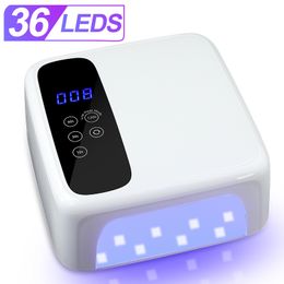 Sèche-ongles 72W UV LED Lampe à ongles Séchage rapide Sèche-vernis à gel professionnel avec grand écran LCD Touch Manucure Machine UV Light For Nail Equipment 230609