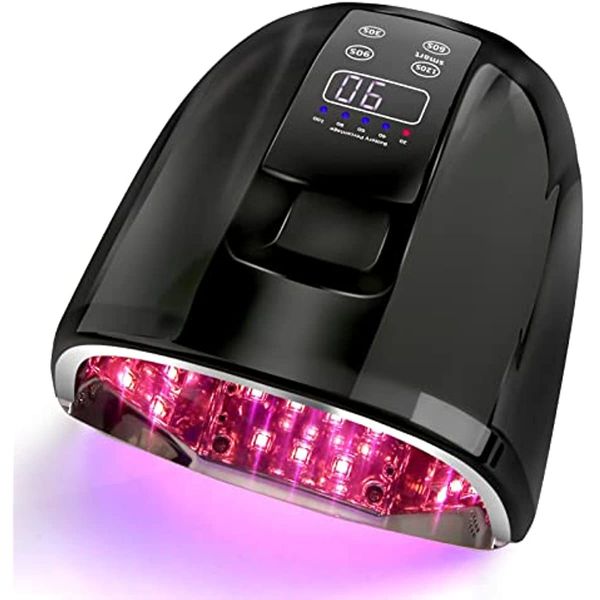 Secadores de uñas Lámpara recargable de 90 W con luz LED inalámbrica de fondo de espejo para máquina de manicura de uñas acrílicas UV inalámbrica 230726