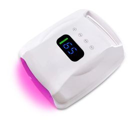 Nageldrogers 96W oplaadbare nagel UV LED-lamp Rood licht nagelgel Baker manicure machine pedicurelampen Draadloze nagellamp 230921