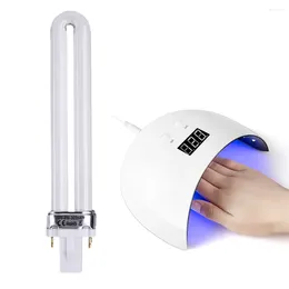 Secadores de uñas 9W Bombilla de luz ultravioleta Reemplazo en forma de U Máquina de manicura Lámpara UV Secador de tubos Accesorios para lámparas de poterapia